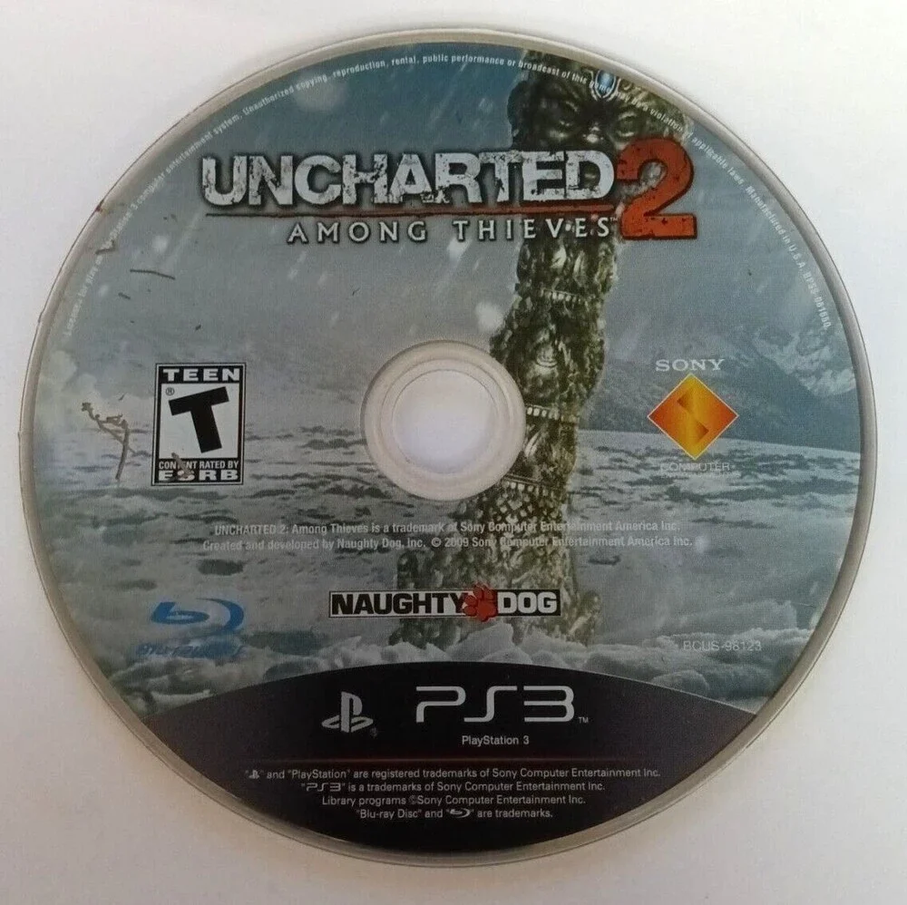 Uncharted 2 Among Thieves Sony Playstation 3 PS3 Game Disc Only Free Ship